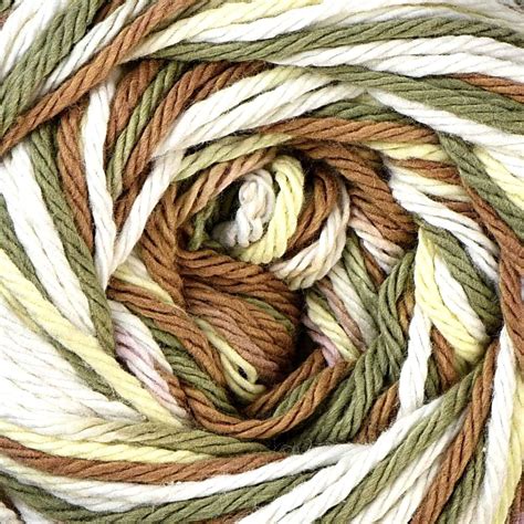 Lily Sugar 'n Cream 19007 Wooded Moss Ombre 3 ounce or 85 gram ball made with cotton.